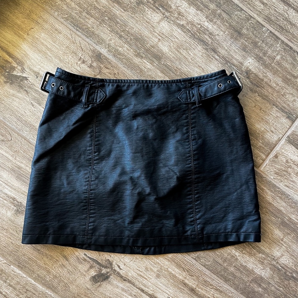 Free people Faux Leather Mini Skirt